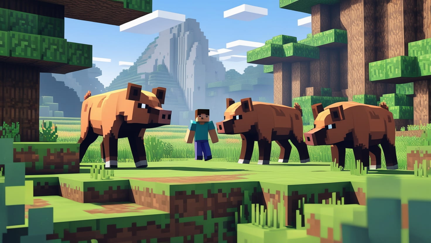 Wild Boar Addon (1.21, 1.20) – MCPE/Bedrock Mod